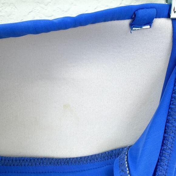 Helen Jon Women's Twist Bandeau One Piece Ruched Swimsuit Blue Size Sample XS - Picture 9 of 14